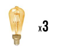 Aurora Aone Zigbee Led E27 Vintage Filament Lamp 4W Dimmable 1900K St64 3Pk