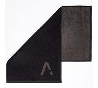 Aurora Athletica Luxury Gym Towel for Sweat - 100% Organic Cotton (15.75 X 31.5 inch) Soft and Absorbent Workout Silver Infused Sports Exercise Men Women (Black)