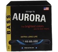 Aurora AURAQ45-105 Premium Coloured Bass Guitar Strings, Aqua, 45-105