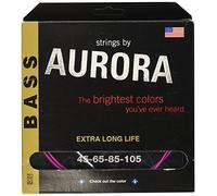 Aurora AURPK45-105 Premium Coloured Bass Guitar Strings, Pink, 45-105