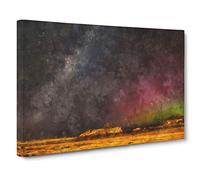 Aurora Australis Lights in New Zealand Canvas Print | Gallery Wrapped 30mm Frame Wall Art | 30x20 inches | Ready to Hang | Modern Picture | Living Room Bedroom Lounge Office