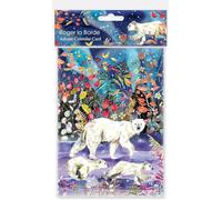 Aurora Bears Advent Calendar Greetings Card with Envelope | Northern Lights Christmas Card with 24 Doors & Polar Bears - 12x17cm