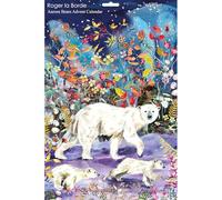 Aurora Bears Large Advent Calendar | Christmas Picture Advent Calendar | Northern Lights Winter Scene with Polar Bears - 38.5x28cm