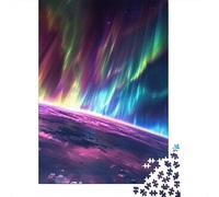 Aurora Beyond Adult Jigsaw Puzzle, 1000 Pieces, 70x50cm/1000pcs, White Cardboard for Cleaner Sorting; Screen-free Family Time at Home