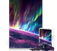 Aurora Beyond Jigsaw Puzzles 1000 Piece for Teenagers Thought Training Mind Soothing Fun Uniform Cut Thoughtful Xmas (38x52cm)
