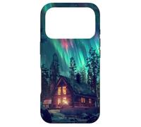 Aurora Borealis Above A Cabin In The Woods Case for iPhone 17 Pro