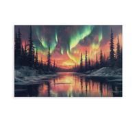 Aurora Borealis Canvas Poster Wall Art Decor Print Picture Paintings for Living Room Bedroom Decoration 24x36inch(60x90cm)