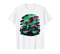 Aurora Borealis Chaser Canada Illustrated Vintage T-Shirt