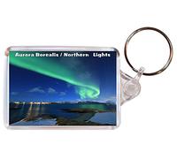 Aurora Borealis/Northern Lights - Double Sided Large Keyring Key Ring Fob Chain Name Tag Souvenir/Gift/Present