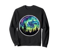 Aurora Borealis Northern Lights Night Sky Nature Beauty Sweatshirt