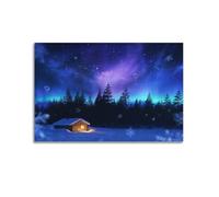 Aurora Borealis Northern Lights Space Galaxy Earth Images Outer Planets Skyfor Wall Decor Theatre Decor Or Birthday Gift Giving 20x30inch(50x75cm)