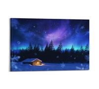 Aurora Borealis Northern Lights Space Galaxy Earth Images Outer Planets Skyfor Wall Decor Theatre Decor Or Birthday Gift Giving 20x30inch(50x75cm)