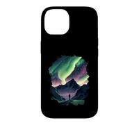 Aurora Borealis Over the Mountains Natural Wonders in Colours Case for iPhone 14