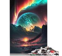 Aurora Borealis Planet Puzzle Jigsaws 500 Pieces for Adults Puzzles for Teenagers Gifts Funny Jigsaw Puzzles 500pcs (52x38cm)