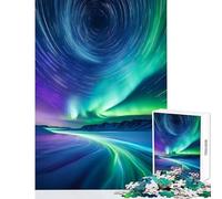 Aurora Borealis Star Trails Landscape 1000 Piece Jigsaw Puzzles Birthday Gifts Analysis And Logic Home Decoration Toys for And 14 Years And over (38x52cm)