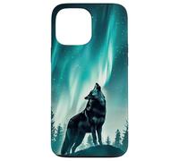 Aurora Borealis With A Wolf Howling Case for iPhone 13 Pro Max