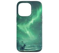 Aurora Borealis With Reindeer Case for iPhone 13 Pro