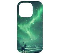 Aurora Borealis With Reindeer Case for iPhone 14 Pro