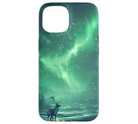 Aurora Borealis With Reindeer Case for iPhone 15