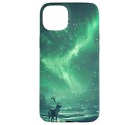 Aurora Borealis With Reindeer Case for iPhone 15 Plus