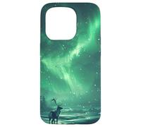 Aurora Borealis With Reindeer Case for iPhone 15 Pro
