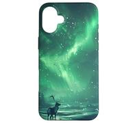 Aurora Borealis With Reindeer Case for iPhone 16 Plus