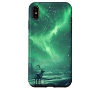 Aurora Borealis With Reindeer Case for iPhone XS Max