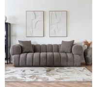 Aurora Brown Fabric 3 Seater Sofa
