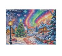 Aurora Cottage Snow 300 Piece Jigsaw Puzzle for Adults Happy Time Long Weekend Project Satisfying Challenge No Duplicate Pieces for Hobbyists 300 PCS