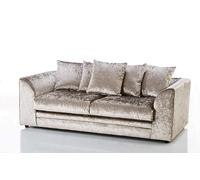 Aurora Crushed Velvet 3 Seater Sofa Snugg Furniture UK Limited Light Beige One Size