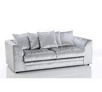 Aurora Crushed Velvet 3 Seater Sofa Snugg Furniture UK Limited Silver One Size