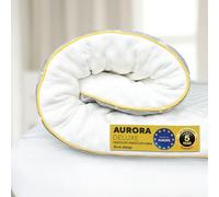 Aurora Deluxe Memory Foam Mattress Topper Double Bed | 8cm deep | Prevent Back, Hip & Shoulder Pain | 2-in-1 Reversible Medium or Soft | Cooling Anti-Bacterial Cover | Machine Washable | 135x190cm