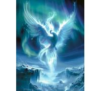 Aurora Diamond Art Kits Adults 30x45cm, Diamond Painting Phoenix Paint by Numbers for Kids Beginner, DIY Full Drill Crystal Art Mosaic Kit with Accessories, Home Decor Gifts for Teenage Girls 6X-828