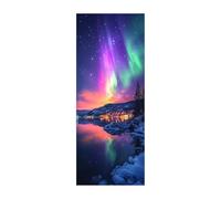 Aurora Diamond Art Kits Adults, 5D DIY Diamond Painting Winter Full Drill kits, Crystal Art Rhinestone Embroidery Cross Stitch Crafts Paint by Numbers 60x24Inch for Autumn Decorations Room ZSDH-1177