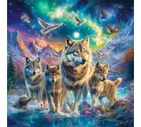 Aurora Diamond Art Kits Adults, 5D Penguin Diamond Painting Embroidery Kit for Beginners, DIY Full Round Drill Crystal Art Crafts, Paint by Numbers for Adults, Home Decoration Gifts 6x6 inch y-z189