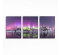 Aurora Diamond Art Kits Adults Beginner 24x16 in 3 Pack, Winter Diamond Painting, 5D DIY Full Drill Paint by Numbers, Wall Art Gems Paintings for Bedroom Office Room Decor Gifts for Women PZSH-2946