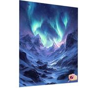 Aurora Diamond Art Kits Adults Diamond Painting Mountain 5D DIY Crystal Art Kits for Kids Beginner, Square Drill Dimond Painting Cross Stitch Gem Crafts for Adults Decor Gifts for Women 60x80cm D-07