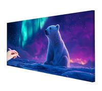Aurora Diamond Art Kits Adults Large 130x50cm Diamond Painting Bear, DIY Dimond Art Crafts for Adults, 5D Full Drill Gem Crystal Painting Rhinestone Embroidery Kit Gifts for Women Home Decor J-20