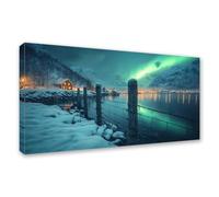 Aurora Diamond Art Kits Adults Large 140x70cm, 5D Square Drill Diamond Painting Landscape, DIY Full Drill Crystal Art Embroidery Painting, Rhinestone Cross Stitch Crafts for Room Decor Gifts 0J-903