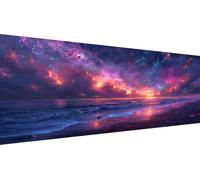 Aurora Diamond Art Kits for Adults, 5D DIY Full Drill Diamond Painting Beach Kits for Beginners, Premium Gem Crafts Embroidery Pictures for Home Decoration, Mothers Day Gifts for Mum, 40x90cm Y1-646