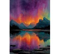 Aurora Diamond Art, Mountains Diamond Painting 5D DIY Full Square Drill Crystal Art Cross Stitch Kits for Adults Beginner, Dimond Painting Pattern Design for Home Wall Decor 100 * 135CM -wyl2506W7