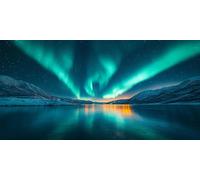 Aurora Diamond Painting Kit with Complete Set of Diamond Art Accessories, DIY Full Drill Embroidery Kit, Winter Diamante Gems Canvas Wall Art Crafts for Adults, Room Decor Gifts 12x24 in ZSHD-7252