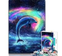 Aurora Dolphin Jigsaw Puzzles for Teenagers 1000 Piece Puzzle,Learning Educational Toy for Is Ideal As A Gift for The Whole Family (38x26cm)
