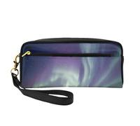 Aurora Double-Sided Printed Leather Portable Makeup Pouch-Multi-Purpose Cosmetic Bag, Pencil Case and Organizer for Women