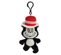Aurora Dr. Seuss Official Cat In the Hat Plush Bag Clip Keychain, 13cm