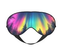 Aurora Dream Forest Garage Print Sleep Mask with Adjustable Strap, Comfortable Eye Cover for Travel, Yoga, Napping, Sleeping & Relaxation