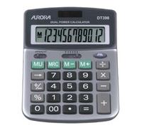 Aurora DT398 12 Digit Desktop Calculators - Sliver