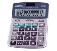 Aurora DT398 Semi Desktop Calculator (Stylish Executive Model), grey