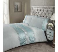 Rapport Aurora Duvet Set, Superking, Polyester-Cotton, Duck Egg, Super-King