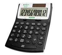 Aurora EC707 12 Digit Desk Calculator Black